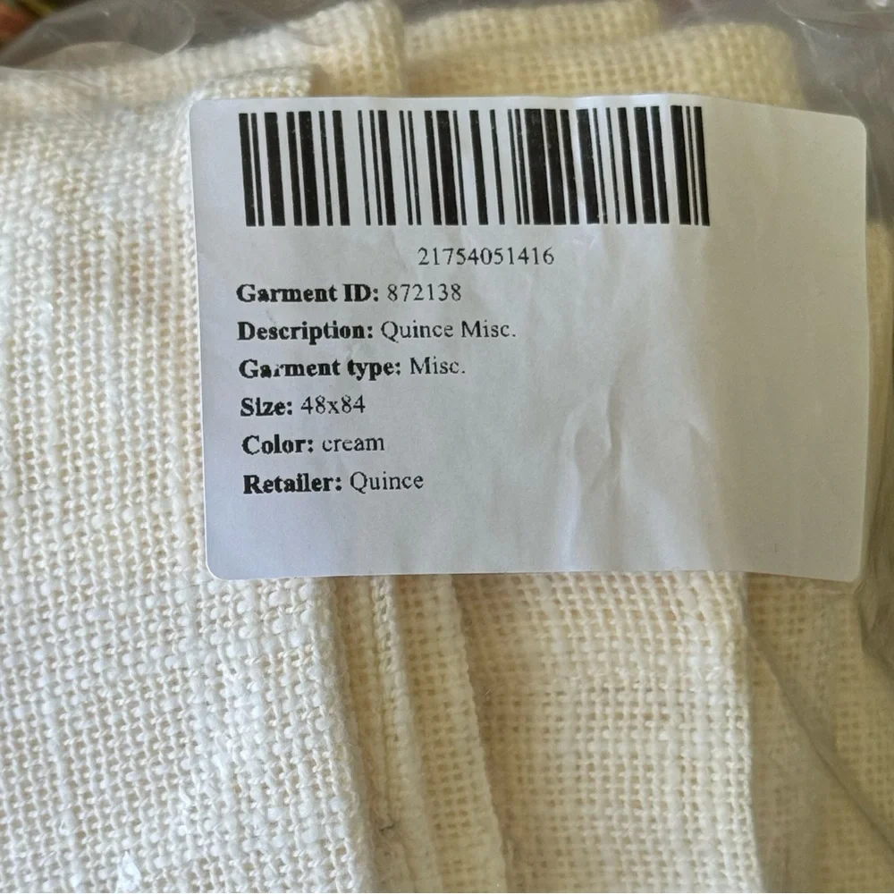 Quince Cream Linen-Look Sheer Curtains